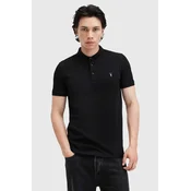 Bombažen polo AllSaints REFORM črna barva, M075PB