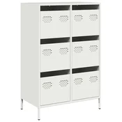 shumee vidaXL Visoka omara bela 68x39x101,5 cm jeklo