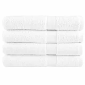 Vidaxl Premium brisače za savno SOLUND 4 kosi bela 80x200 cm 600 gsm