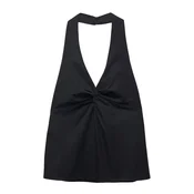 Pull&Bear Top temno modra