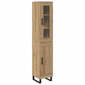 Vidaxl Visok predalnik Umetni hrast 34,5 x 34 x 180 cm Konstruiran les