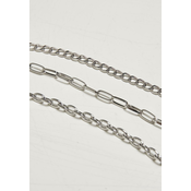 Necklace with razor blade - silver color