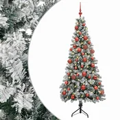 Vidaxl Umetna božična jelka z bučko 120 cm 150 LED Toplo bela