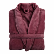 Bordo rdeč kopalni plašč iz mikropliša velikosti L/XL Cosy – Tiseco Home Studio