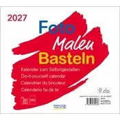 Foto-Malen-Basteln Bastelkalender quer weiß 2027