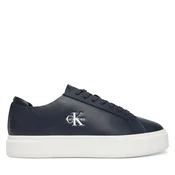 Superge Calvin Klein Basket Cupsole Laceup Lth Ml YM0YM01460 Mornarsko modra