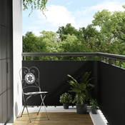 Vidaxl Balkonsko platno črno 1000x80 cm poli ratan