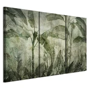 shumee Slika na italijanskem platnu 90 x 60 cm triptih - slog urbane džungle - narava Slika na italijanskem platnu 120 x 80 cm triptih - slog urbane džungle - narava