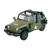 shumee WELLY JEEP WRANGLER RUBICON BREZ STREHE VOJAŠKO 1:34 42371