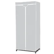 Northio 75 x 50 x 170 cm garderobna omarica iz tkanine z obešalnikom za oblačila - siva