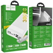 Hoco Punjac prijenosni sa lampom, Hoco j73, 30000mAh, 2A / 2A - J73 Powerful, Bijeli