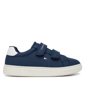 Tommy Hilfiger Superge Low Cut Velcro Sneaker T1X9-35216-1355 S Mornarsko modra