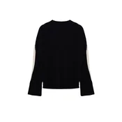 Trendyol Black Wide Fit Sleeve Folded Knitwear Sweater
