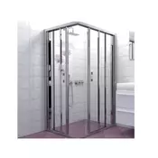 Kabina tuš pravokutna (prozirno staklo, krom profili) ROCCO 100x80