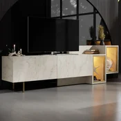 Hanah Home TV komoda Tenon, travertin / zlatna