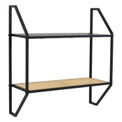 Črna/v naravni barvi večnivojska kovinska polica 61 cm Depok – Premier Housewares
