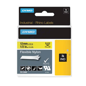 Trak Dymo Rhino Nylon 18490, 12 mm/3.5 m (črna/rumena), original