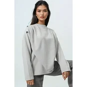 Trend Alacati Stili Ženska bluza Alc-X14710, Svetlosiva