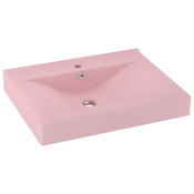 MAISON CHIC Razkošen Umivalnik - Kopalna umivalnik - Lavabo z luknjo mat roza 60x46 cm keramičen, (21684907)