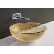 Casa Padrino Luxury Crystal Glass Washbasin Bowl Gold A 44 cm - Made in Italy