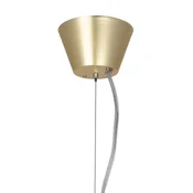 Globen Lighting obesna svetilka Torrano, rjava, O 30 cm - Dnevna soba/jedilnica - Dizajn - rjava marmorirana, bela, brušena medenina - Steklo