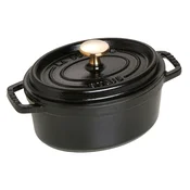 Ovalen lonec za kuhanje, črna V 1,0 l Staub