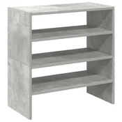 Vidaxl Regal za čevlje 2 kosa zložljiva betonsko sivo 60x30x30,5 cm