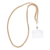 OEM Vrvica za telefon, obesek za telefon – CHAIN #82/dolžina vrvice 80 cm (40 cm v zanki)/za okoli vratu – zlata