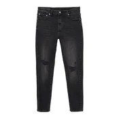 Pull&Bear Kavbojke črn denim