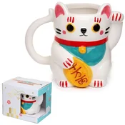 Puckator PKMUG381 Bela skodelica Maneki Neko
