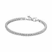 Pandora Očarljiva srebrna zapestnica s cirkoni Sparkling Tennis 591469C01 (Dolžina 20 cm)