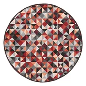Rdeča/siva pralna okrogla preproga o 150 cm Ignite – Mila Home