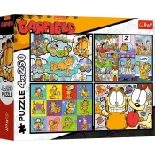 Trefl - Puzzle 4x250 Garfield ne mara ponedeljkov - 250 kosov