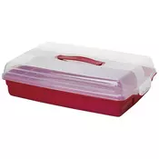 CURVER kutija za tortu sa poslužavnikom, crvene boje CU 00415-472