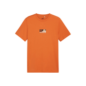 PUMA Funkcionalna majica temno siva/temno oranžna/črna/bela