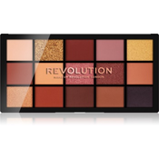 Makeup Revolution Re-Loaded paleta sjenila za oci nijansa Velvet Rose 15 x 1,1 g