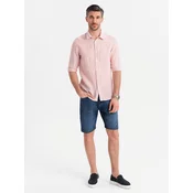Ombre Mens denim shorts with classic cut - dark blue