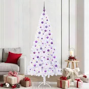 vidaXL vidaXL Umestno božično drevo med 300 LED Bela 210 cm PVC in jeklo, (5000111474)