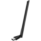 Mercusys MA30H AC1300 High Gain Wi-Fi USB Adapter, 400 Mbps at 2.4 GHz + 867 Mbps at 5 GHz, 1× High Gain External Antenna, USB 2.0, MU-MIMO, WPA3, Plu