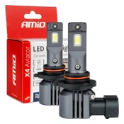 Avtomobilske LED žarnice AMiO X4 Aviator HB3/9005/HIR1/9011/H10 6500K Canbus