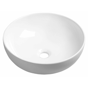 Pultni keramični umivalnik RONDANE, premer 40 x 13,5 cm - Bela - O40x13,5 cm - Sapho - 24 - Keramika - Umivalnik za namestitev na polico - Stojalo - 400 - 140 - 0