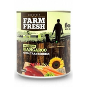 Farm Fresh Dog Kangaroo z brusnicami v konzervi 800g