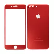 Zastitno staklo 5D FULL COVER (prednje+zadnje) za iPhone 7 Plus/8 Plus crveno.