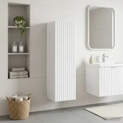 vidaXL vidaXL Omejen kabineta za kopalnico Bela visok sijaj 33 x 34,5 x 60 cm, (5000245618)