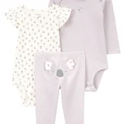 Carters komplet 3/1 (2 x bodi, d.deo), devojcice