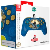 PDP žični kontroler Rematch v barvi Hyrule Blue za Nintendo Switch 1 & 2