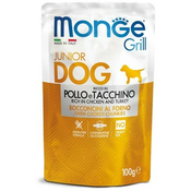 Monge Grill sos za pse Puppy/Junior - piletina i curetina 12x100g