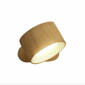 Netscroll LED stenska bralna svetilka, na dotik, nastavljiva svetlost v 3 stopnjah in barvne temperature, 360° rotacija, USB kabel in polnjenje, prenosna lučka za spalnico, pisarno, omara StickLamp, les