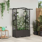 Povišeni krevet s mrežom i krovom Smeda 125 x 40 x 138 cm PP