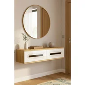 Hanah Home komoda Rany 120, 120 cm, hrast Sapphire / bela / zlatna